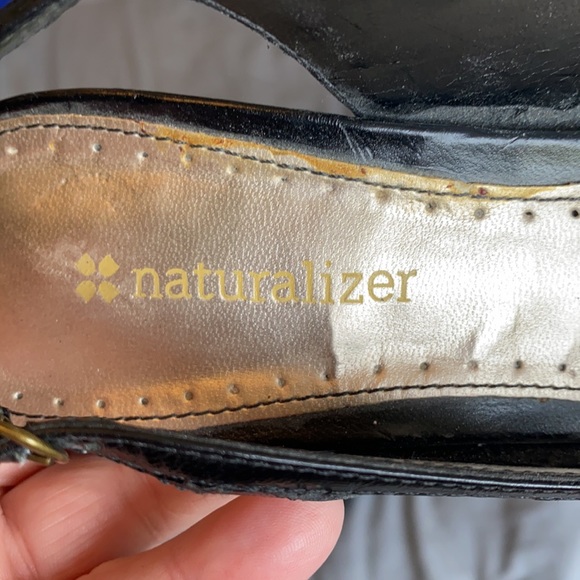 Black Slingback heels peeptoe - Picture 4 of 6